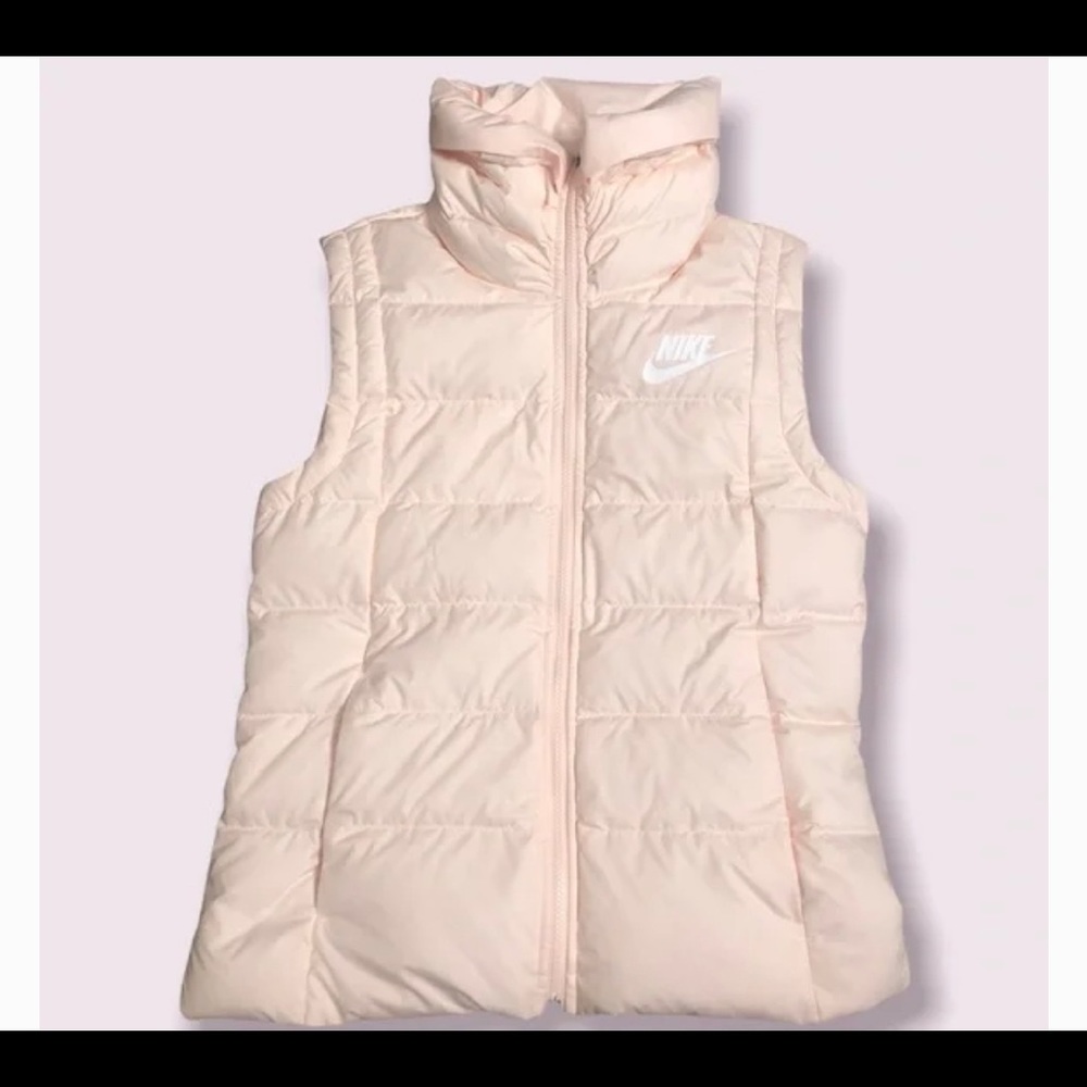 Nike puffer vest peach xs